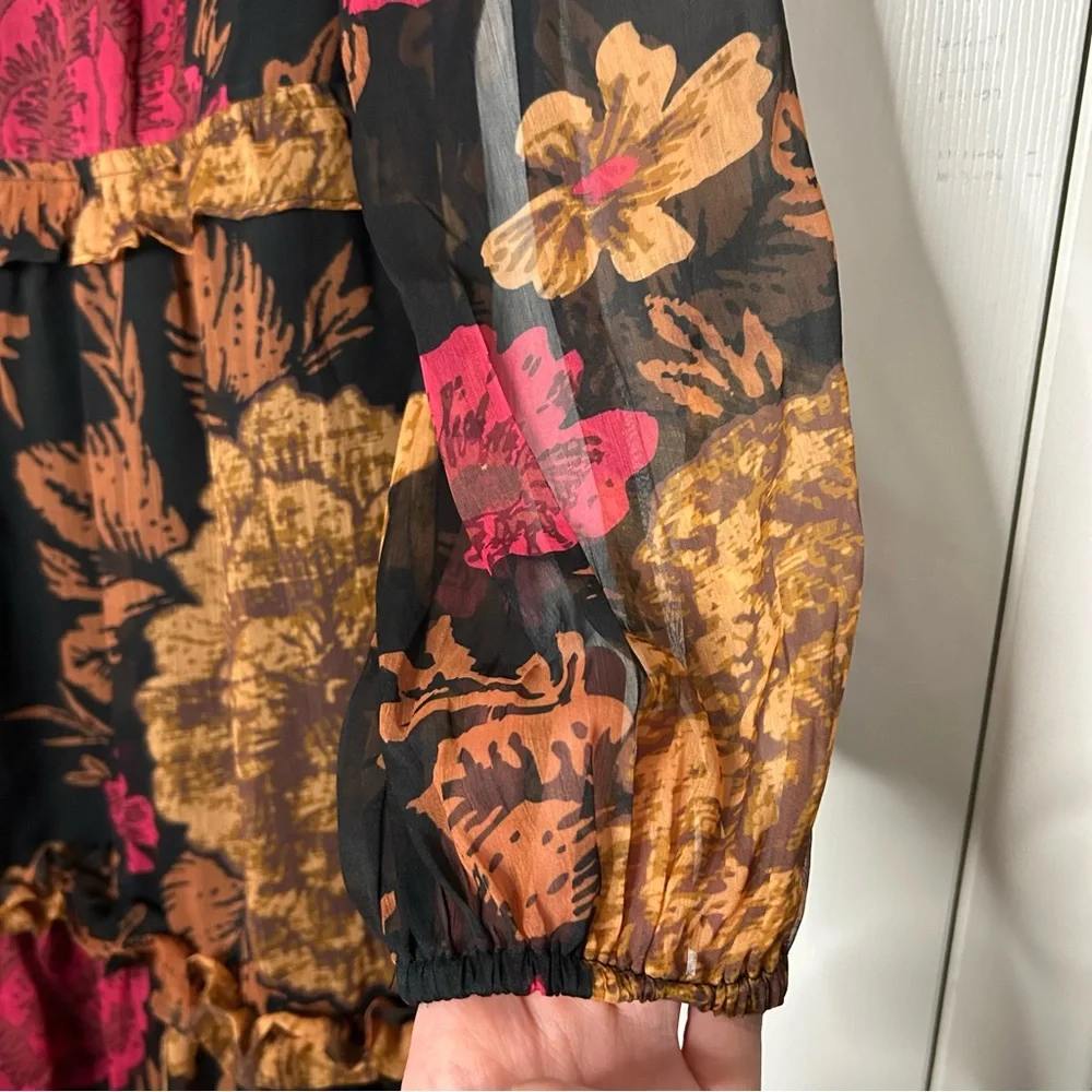 Anthropologie Porridge Puff-Sleeved Floral Mini Dress - Picture 11 of 16